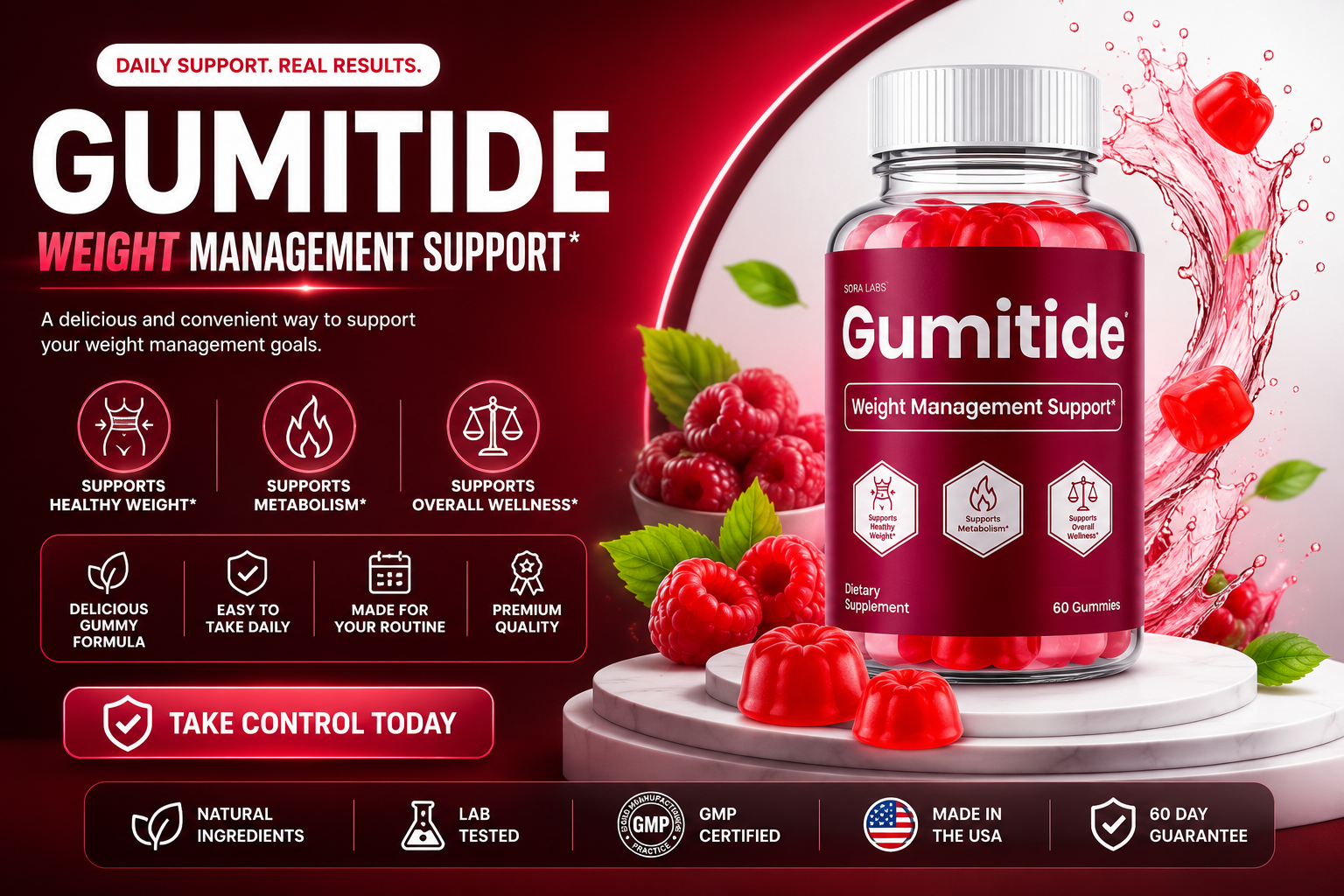 Gumitide — pacote de 6 frascos